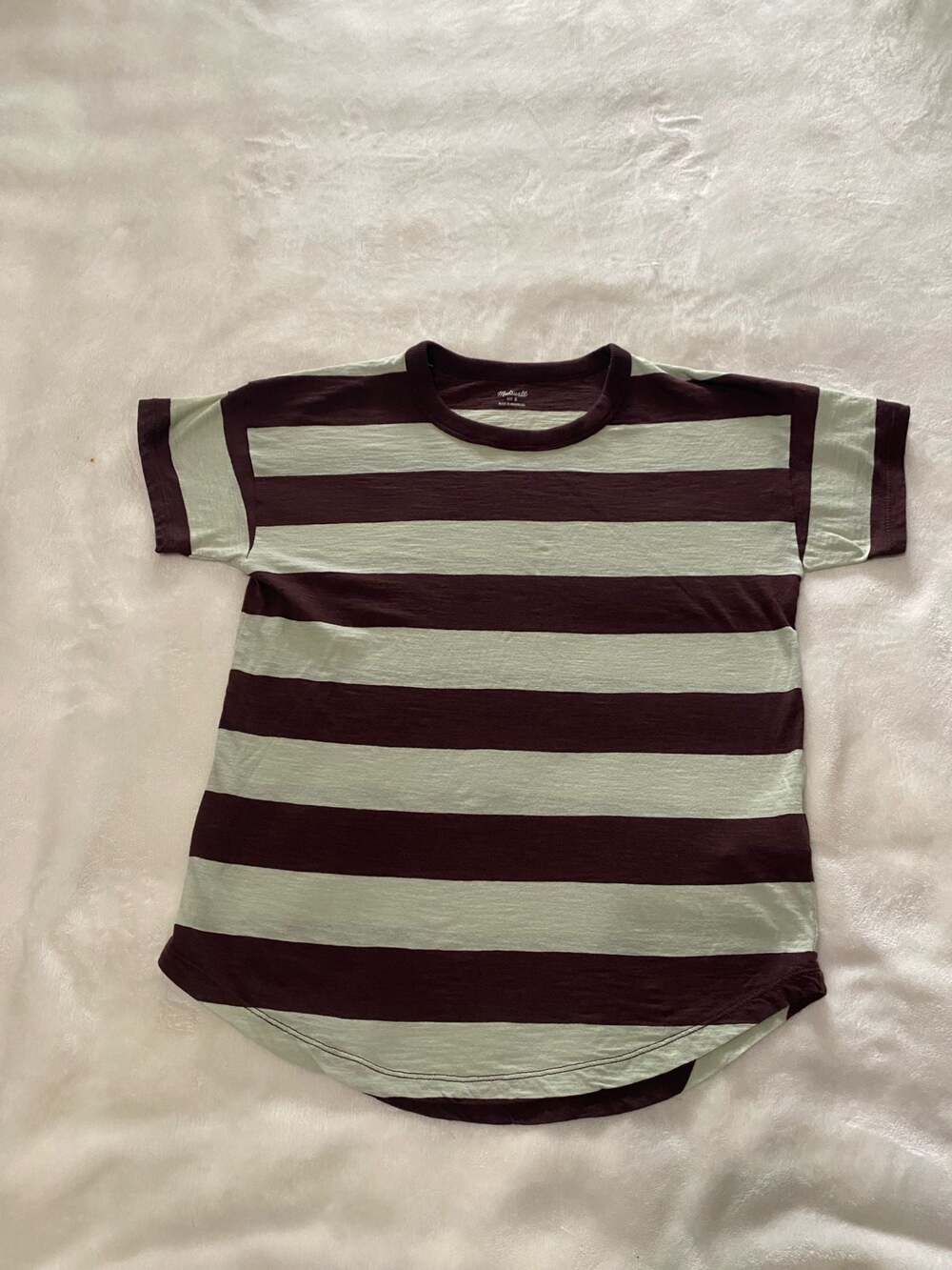 Madewell Striped Short Sleeve Crew Neck T-Shirt